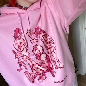 Pink Graphic Hoodie